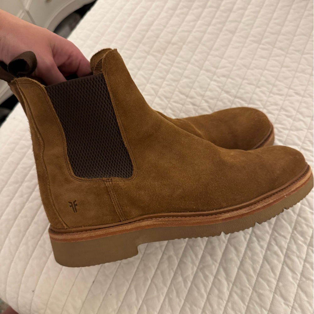 Frye Men's Brown Suede Chelsea Boots - Picture 1 of 5